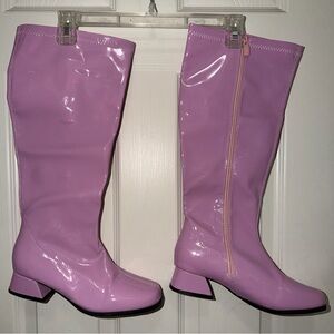 Pink knee high GoGo boot